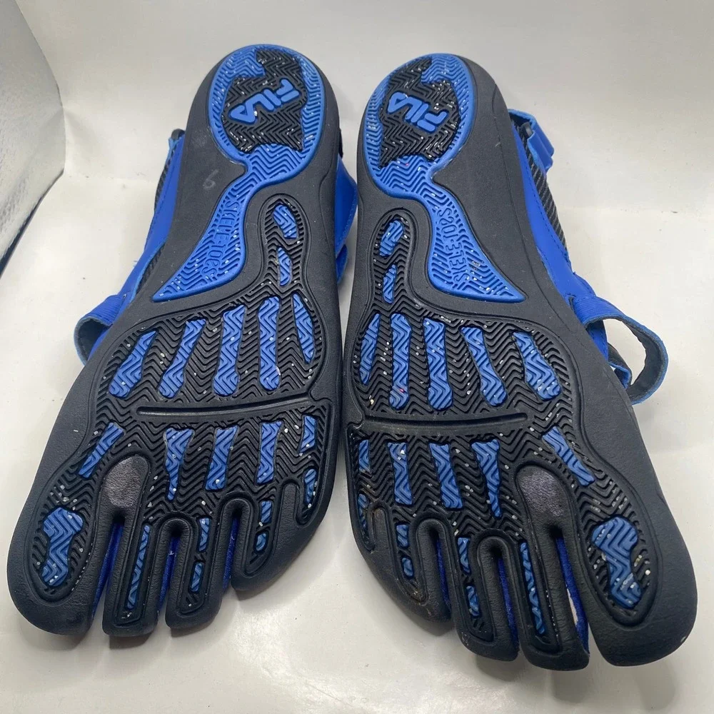 FILA Skele-Toes Bayrunner Men 9 Black Blue Minimalist Water Shoes 1PK010EX-003
